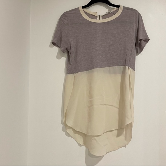 Aritzia Wilfred Silk Two-Tone Tee XS - Picture 1 of 3